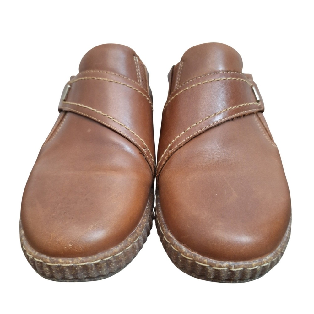 Clarks Collection Womens Tan Leather Ultimate Comfort Mules Slides 8.5M 26179514
